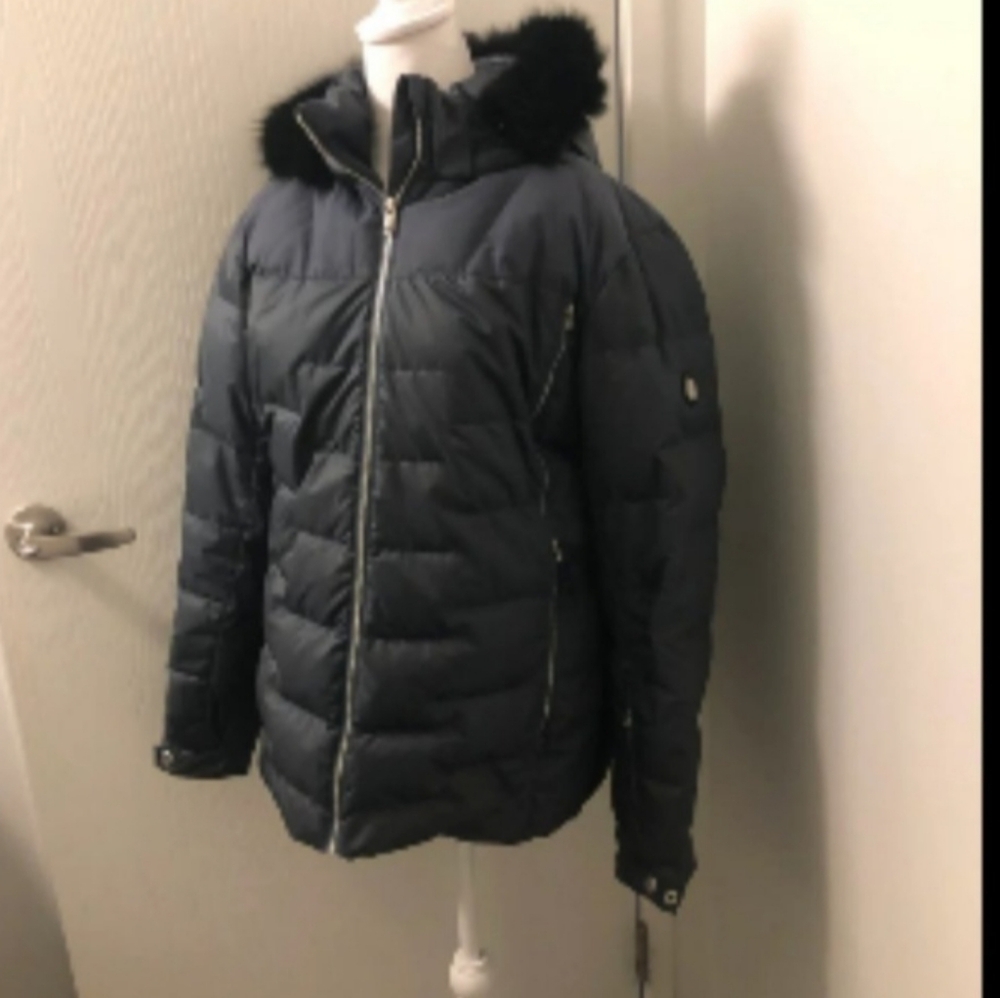 Spyder Womens Falline Fur Down Ski Jacket Sz 16